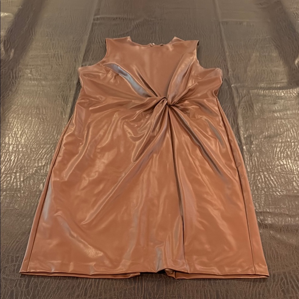 Elegant Brown Sleeveless Dress